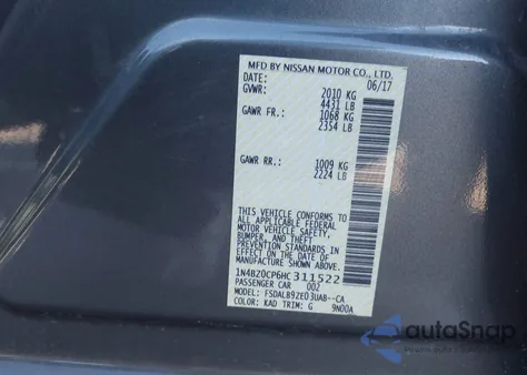 2017 Nissan Leaf S из США, поврежденный, VIN 1N4BZ0CP6HC311522